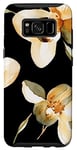 Coque pour Galaxy S8 Fleur d'orchidée moderne beige