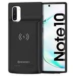 NEWDERY Galaxy Note 10 Battery Case, 5200mAh Charging Case Rechargeable Extended Charger Case, Portable Power Bank Backup (Support Qi Wireless Charging) for Samsung Galaxy Note 10