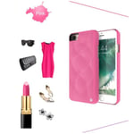 Iphone 8 - Smart Elegant Skal Med Spegel Samt Korthållare Rosa