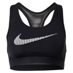 Nike Women's W NK DF SWSH ICNCLSH GX Bra Sports, Black/White, XL