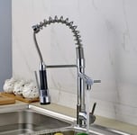 Bathroom Sink Taps Kitchen Sink Taps Chrome Polished Pull Down Spray Kitchen Single Handle Sink Faucet One Hole Mixer Tap Deck Mounted Hot and Cold