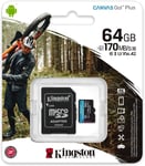 64GB Kingston  Micro SD U3 170MB/s  Card For GoPro HERO7 Hero 7 Silver Camera