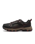 Skechers men 204427 Walking Shoe, Chocolate Black Leather W/ Synthetic & Mesh, 9 UK