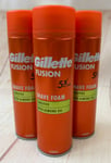 Gillette Fusion 5x Action Shave Foam, with Almond Oil for Sensitive skin 3x250ml