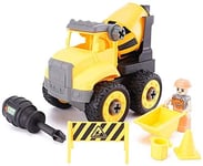 MIEMIE Take Apart Toy Kit - Assembly Toy Excavator Constructions Set, Friction Powered Digger Vehicle Play Set Screwdriver, Ideal Educational Toy Birthday for Toddlers, Boys Girls
