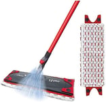 Vileda 1-2 Spray Mop, Microfibre Flat Floor Spray Mop with Extra Head Replaceme