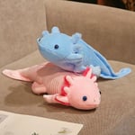 45cm Kawaii Färgglad Salamander Plyschleksak Fylld Söt Axolotl Salamander Luddig Plyschfisk Lugnande Lång Kudde Barnpresent A