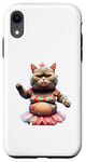 Coque pour iPhone XR Little Fat Ballet Kitty avec un gros ventre.