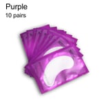 Grafting Eyelash Pad Eye Mask Gel Patch Purple 10 Pairs