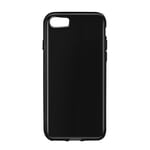 ENET Compatible with Apple iPhone 7/8 Gloss Jet BLACK Rubber Skin Phone Cover Cases Accessory