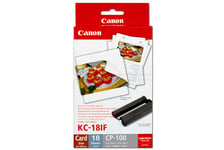 Canon Card Photo Printer CP 100 Canon Multi Pack KC-18IF Blekk & Klebende Etiketter 86x54mm 18stk 7741A001 (Kan sendes i brev) 40059714