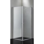 Prisma Picto duschhörn, 80x80 cm, klart glas, aluminium profil