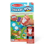 Melissa & Doug Sticker WOW Sticker Stamper and 24-Page Activity Pad, 300 Stickers, Arts and Crafts Fidget Toy Collectible Character – Tiger - Creative Play Travel Toy for Girls and Boys 3 plus