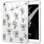 MAYCARI Case Clear for iPad 8th Generation 10.2" 2020/iPad 7th Generation 10.2" 2019 with Pencil Holder, Cute Koala Transparent Shockproof Soft TPU Pad Cover with Bumper Protective