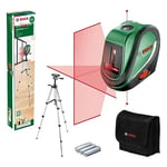 Bosch cross line laser UniversalLevel 2 with tripod (laser cross incl. integrated plumb points for precise alignment and easy application transfer, in cardboard box)
