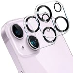 [2-Pack] iPhone 14 Linsskydd av Härdat Glas - Skydd för Kamera, Anti-Reptåligt