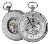 Woodford 1084 Open-Face Mechanical Pocket - White Dial Watch