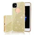 Motorola Moto E20 / E30 / E40 - 3in1 Glitter Elegant Mjuk Skal G Guld