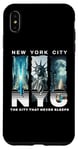 Coque pour iPhone XS Max New York City Skyline et Liberty Moonlight City ne dort jamais