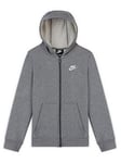 Nike Boys Nsw French Terry Club Zip Jacket Hoodie - Grey