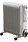 New 11 Fin 2500W Portable Oil Filled Radiator Heater with Thermostat
