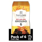 Taylors of Harrogate Hot Lava Java Ground Coffee, 200 g (Pack of 6 - Total 1.2kg)
