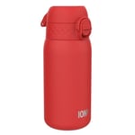 Ion8 Insulated Steel Water Bottle, 320 ml/11 oz, Leak Proof, Easy to Open, Secure Lock, Dishwasher Safe, Carry Handle, Hygienic Flip Cover, Metal Water Bottle, Durable Stainless Steel, Red
