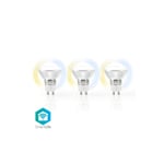 Nedis SmartLife LED-lyspære, 3pk Kaldhvit & Varmhvit, GU10, WIFI