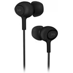 Ear Bud Headphones with Remote Mic, Voice Assistant, Black, Groov-e GVEB13K