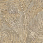Design ID Grace Tropical Palm Leaf Gold Wallpaper Textured Paste The Wall Vinyl