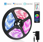 5 Meters Smart RGB LED STRIP LIGHTS  Colour Changing by Remote and APP Control