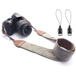 BY Kamerarem Mjuk Axelslinga med Gratis Snabbfrigöringsspännen Universell Videokamerarem Vintage Antislip Rem för Kvinnor Män Alla DSLR SLR Kameror