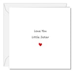 Little Sister Birthday Card Thank You Missing You Support Cute Heartfelt Love