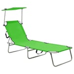 MEPR -Haute qualité - Chaise longue pliable avec auvent Contemporain - Transat Bain de Soleil Chaise de Jardin extérieur Chais5085