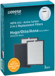 eeese HEPA &  Aktivt Karbonfilter Filtre Hugo+Otto+Anna 3-Pack