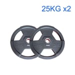 Barbell Plates 2 Pieces Of 2.5KG/5KG/10KG/15KG/20KG/25KG A Pair Olympic Weights 50mm/2inch Center Weight Plates For Gym Home Fitness Lifting Exercise Work Out Man and Woman (Color : 25KG/55lb x2)