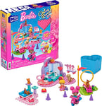 MEGA Barbie Color Reveal Building Toy Playset, Train n Wash Pets with 152 Pieces, 15 Surprises, Accessories and 6 Pets, Kids Age 5+ Years, HHP89