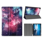 Lenovo Tab M10 FHD REL coolt mönstrat flipfodral i läder - Stjärnklar Himmel multifärg