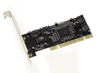 KALEA-INFORMATIQUE Carte contrôleur PCI SATA 4 Ports INDEPENDANTS ou en Raid 0 1 0+1 avec Chipset Silicon Image SIL3114. avec Equerres High Profile et Low Profile