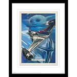 Star Wars Poster in Frame (The Mandalorian Grogu N-1 Starfighter Design) Framed Print 30cm x 40cm, Star Wars Gifts for Men and Woman, Star Wars Gifts for Kids - Official Merchandise
