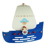 EEC A++, Elobra Applique murale bateau de pirates - Bois 1 ampoule