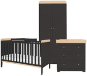 Tutti Bambini Rio 3 Piece Nursery Furniture Set - Slate Oak Grey