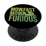 Mow Fast Mow Furious Cool Lawnmower Mower Racing PopSockets Swappable PopGrip