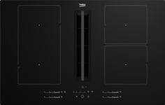 Beko Hixi 84700 Uf, Svart, Inbyggd, 80 Cm, Induktionshäll Med Zon, Glas, 4 Zone(S)