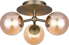 Atom, Loftslampe, 3 x LED, 28W by Halo Design (D: 26 cm. x H: 16 cm., Rav/Antik messing)