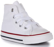 Converse 7J253C All Star Classic Hi Top Trainer White Infants UK 4 - 10