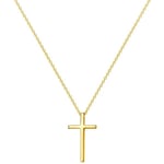 AVEKI Guld Halsband med Fint Kors 14K Guldpläterad CZ Turkos Tro Pendant Halsband Minimalistisk Handgjord Krucifix Kedja Halsband Present