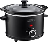 Cooks Professional Digital Slow Cooker | Slow Cookers with Glass Lid & 2 Heat Se