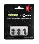 Shure Comply Foam Sleeves 100 Series - Replacement Memory Foam Tips for Shure Sound Isolating Earphones - 6 Pack (3 Pairs), Medium (EACYF1-6M)