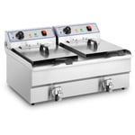 Royal Catering Friteuse électrique - 2 x 16 litres 400 volts RCSF 16DTH